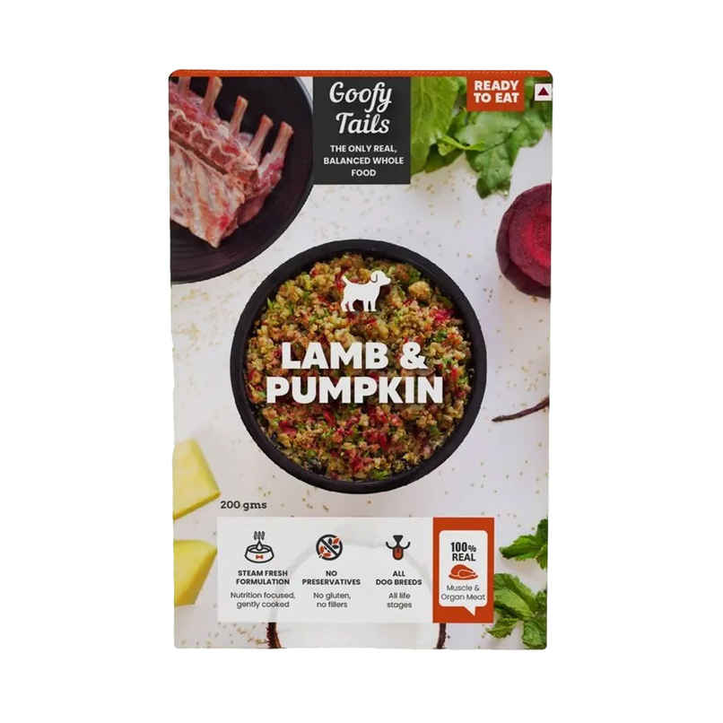 Goofy Tails Lamb & Pumpkin Fresh Dog Food | Gluten Free | Wet Dog and Puppy Food