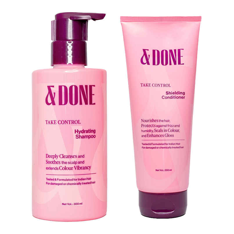 &Done Take Control Hydrating Shampoo (300ml) & Done Take Control Shielding Conditioner (200ml) Combo