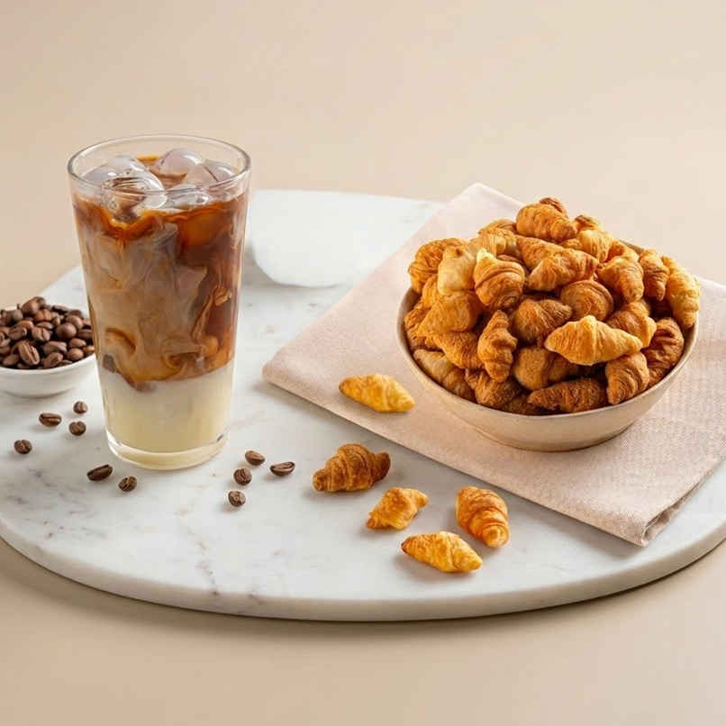 Mini Butter Croissants + Vietnamese Cold Coffee