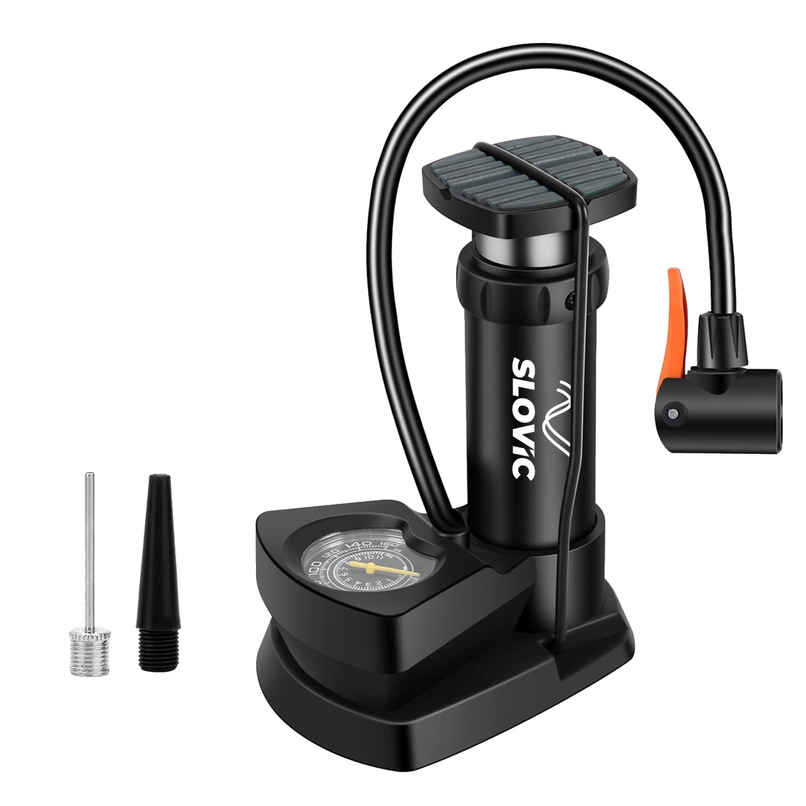 Slovic Cycle Air Foot Pump with Meter for Bike, Car Tyres, Football & More