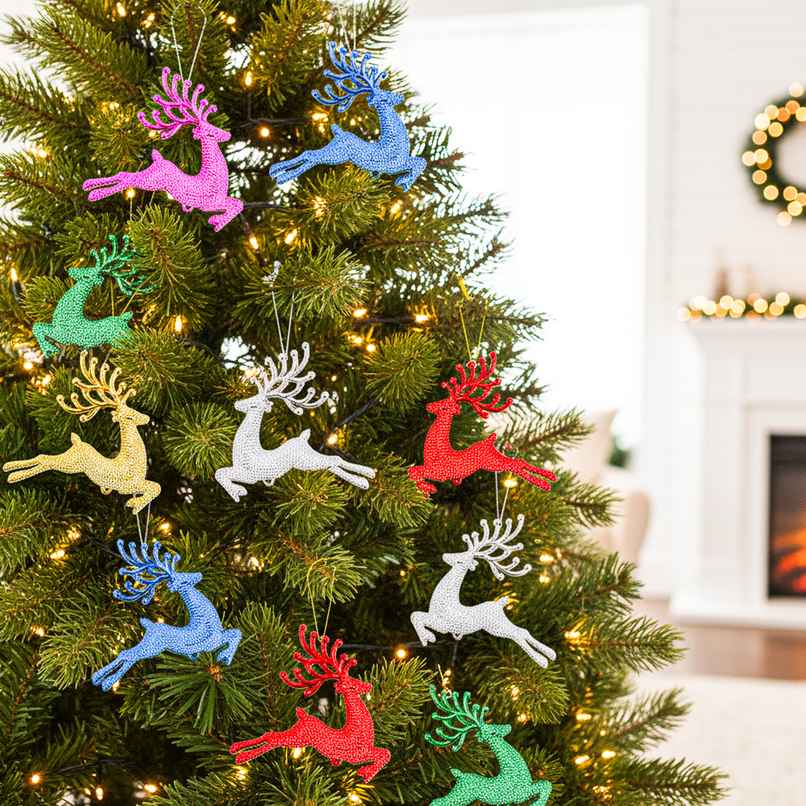 Christmas Hanging Reindeer | Multicolor | Tree Decoration | Eye-Catching Decor | Picfest Christmas Hanging Reindeer | Multicolor | Tree Decoration | Eye-Catching Decor | Picfest