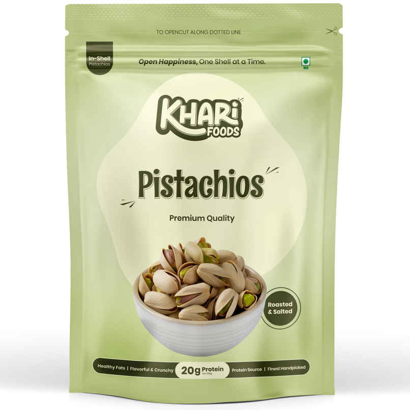 Khari Foods Premium California Pistachios | Roasted & Salted Dry Fruits