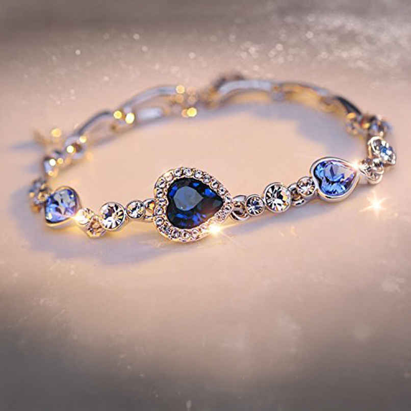 Shining Diva Fashion Romantic Gift of True Love Titanic Heart Bracelet for Women and Girls | 9502b