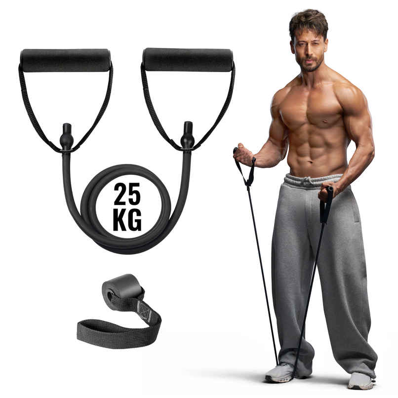 Slovic 25Kg Tube Resistance Band for Full Body Workout & Exercise - Natural and Unbreakable Rubber Slovic 25Kg Tube Resistance Band for Full Body Workout & Exercise - Natural and Unbreakable Rubber