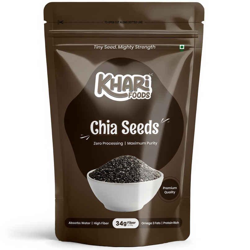Khari Foods Premium Chia Seeds | Fiber Rich | Omega 3 Fatty Acids