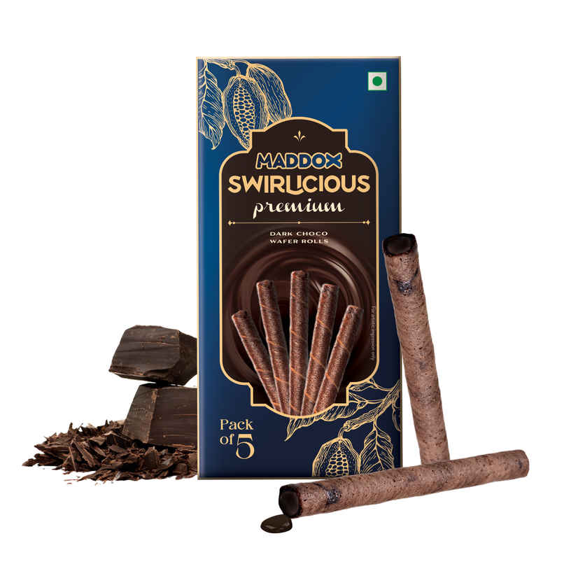 Maddox Swirlicious Premuim Dark Chocolate Wafer Roll Maddox Swirlicious Premuim Dark Chocolate Wafer Roll