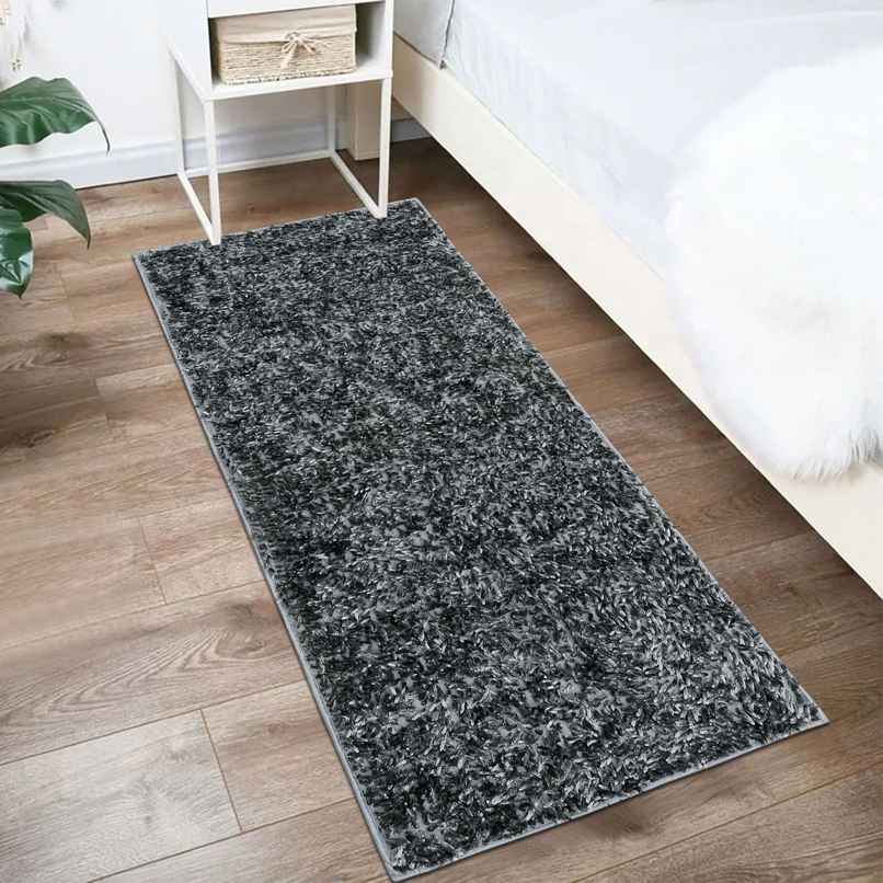 Homeharmony Anti- Skid Grey Furr Door Mat | 54 x 140 cm