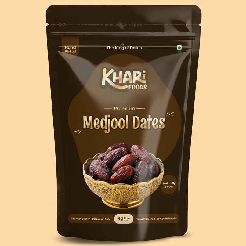 Khari Foods Premium Medjool Dates | Energy Boost Khajur, Dry Fruit Soft Khajoor