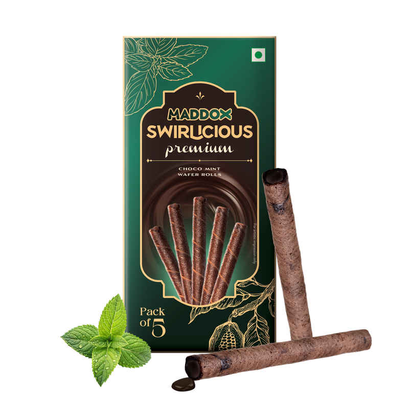 Maddox Swirlicious Premuim Mint Chocolate Wafer Roll Maddox Swirlicious Premuim Mint Chocolate Wafer Roll