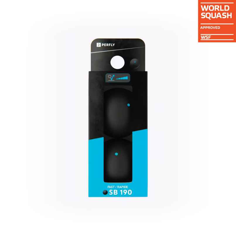 Decathlon | Perfly Blue Dot Squash Ball - Black