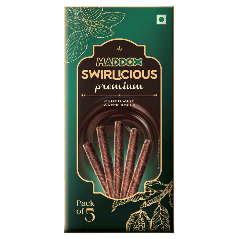 Maddox Swirlicious Premuim Mint Chocolate Wafer Roll