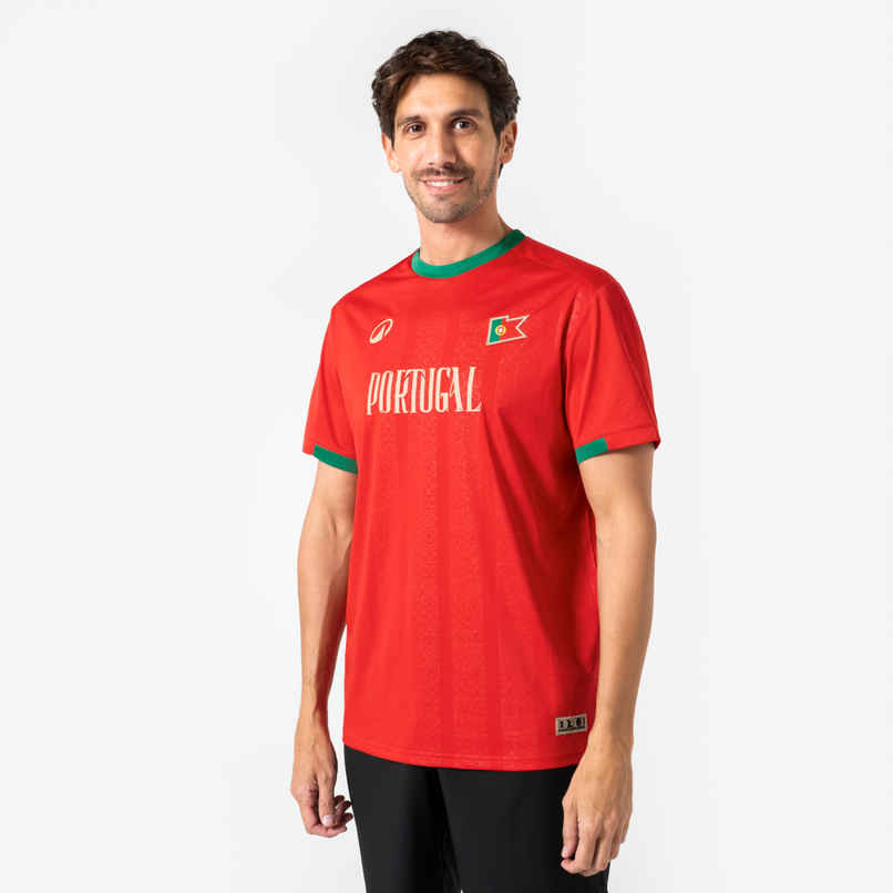 Decathlon Kipsta Portugal Unisex Football Jersey | Red - S Decathlon Kipsta Portugal Unisex Football Jersey | Red - S