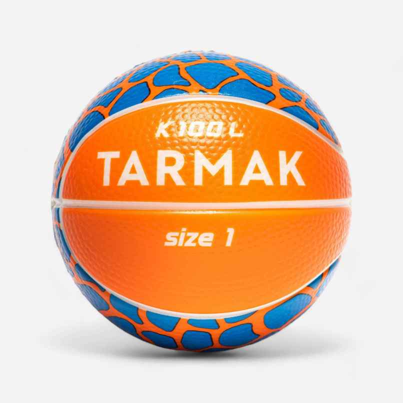 Decathlon Tarmak Kids Mini Foam Basketball | Orange & Blue | Size 1 Decathlon Tarmak Kids Mini Foam Basketball | Orange & Blue | Size 1