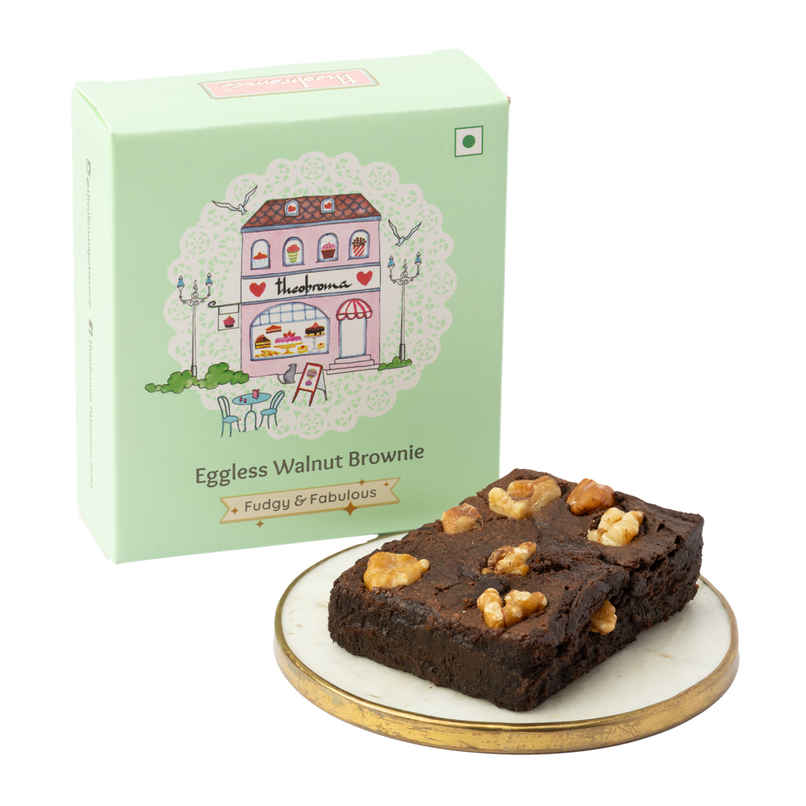 Theobroma Eggless Walnut Brownie