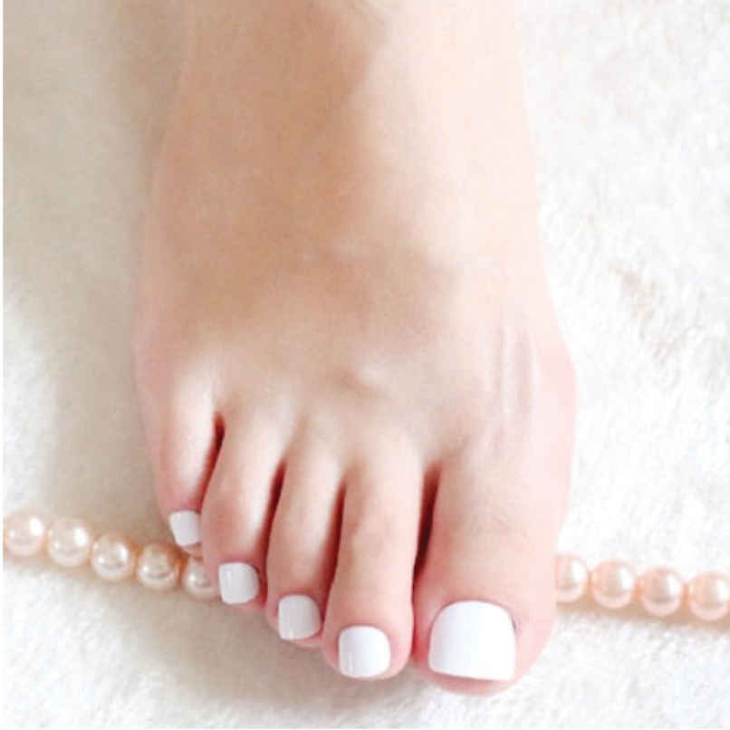 Pep Nails | Cream Cheese | Toe Nails | Short Square White | Glossy Solid Press On Nails | 24 Tips Pep Nails | Cream Cheese | Toe Nails | Short Square White | Glossy Solid Press On Nails | 24 Tips