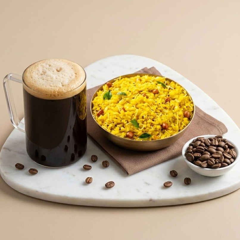 Poha + Hot Americano