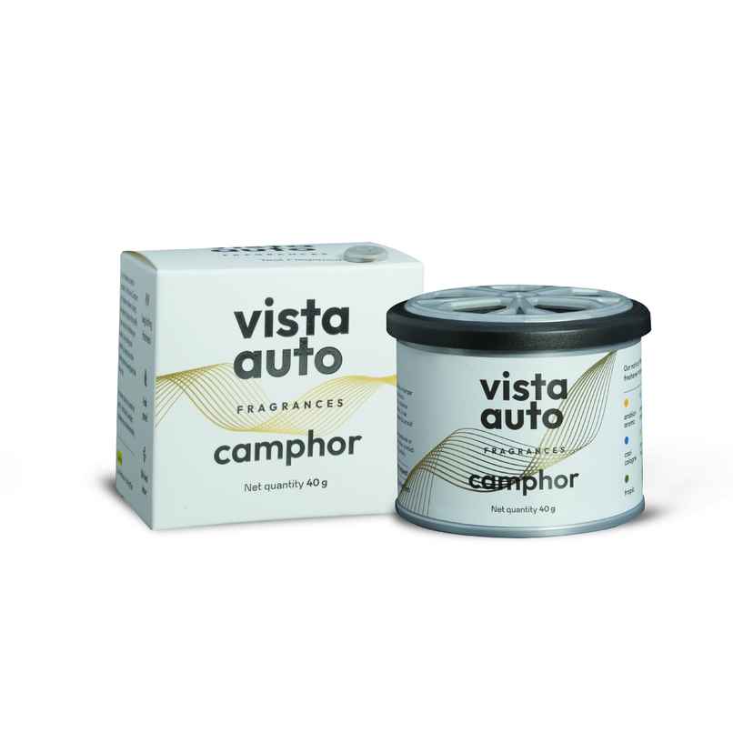 Vista Auto Camphor Car Air Freshener 40g | Long Lasting Subtle Fragrance | Odor Remover & Neutralizer | Dashboard & Cup Holder Compatible Vista Auto Camphor Car Air Freshener 40g | Long Lasting Subtle Fragrance | Odor Remover & Neutralizer | Dashboard & Cup Holder Compatible