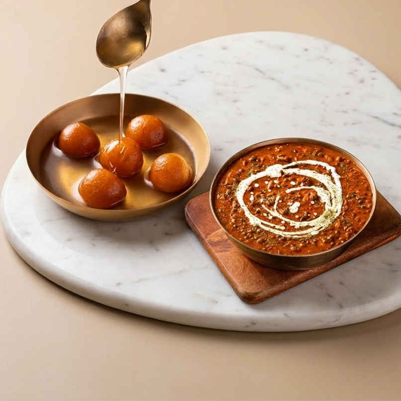 Dal Makhani & Chapati + Angoori Gulab Jamun