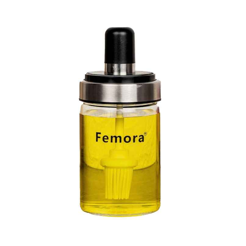 Femora Ghee Oil Mini Silicone Brush Bottle Jar 250 ml 1 Pc | Oil Dispenser