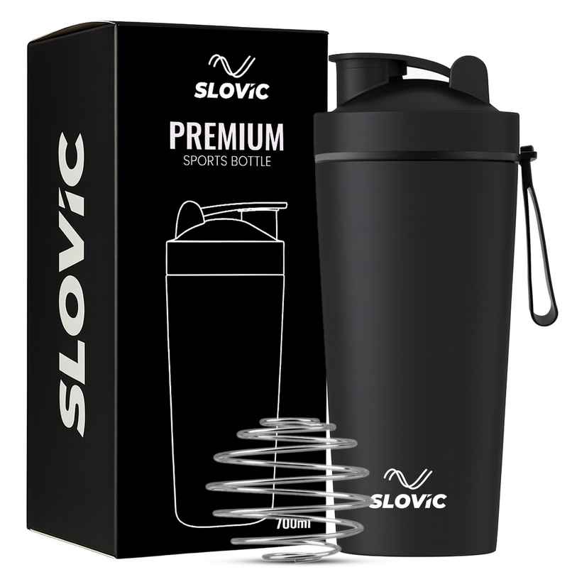 Slovic Black Stainless Steel Shaker for Gym & Daily Use | 750 ml Slovic Black Stainless Steel Shaker for Gym & Daily Use | 750 ml