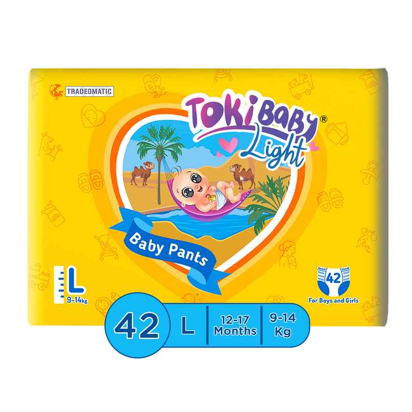 TokiBaby Light Ultra Thin Pull Up Pant Style Diaper | L | 42 pcs