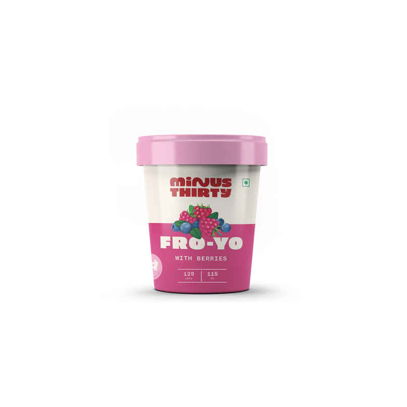 MINUS THIRTY Froyo Sweetened with Berries Ice Cream Cup MINUS THIRTY Froyo Sweetened with Berries Ice Cream Cup