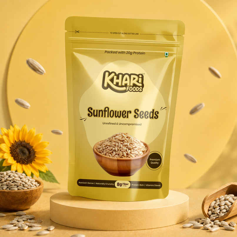 Khari Foods Premium Sunflower Seeds | Fibre Rich | Seeds for Eating