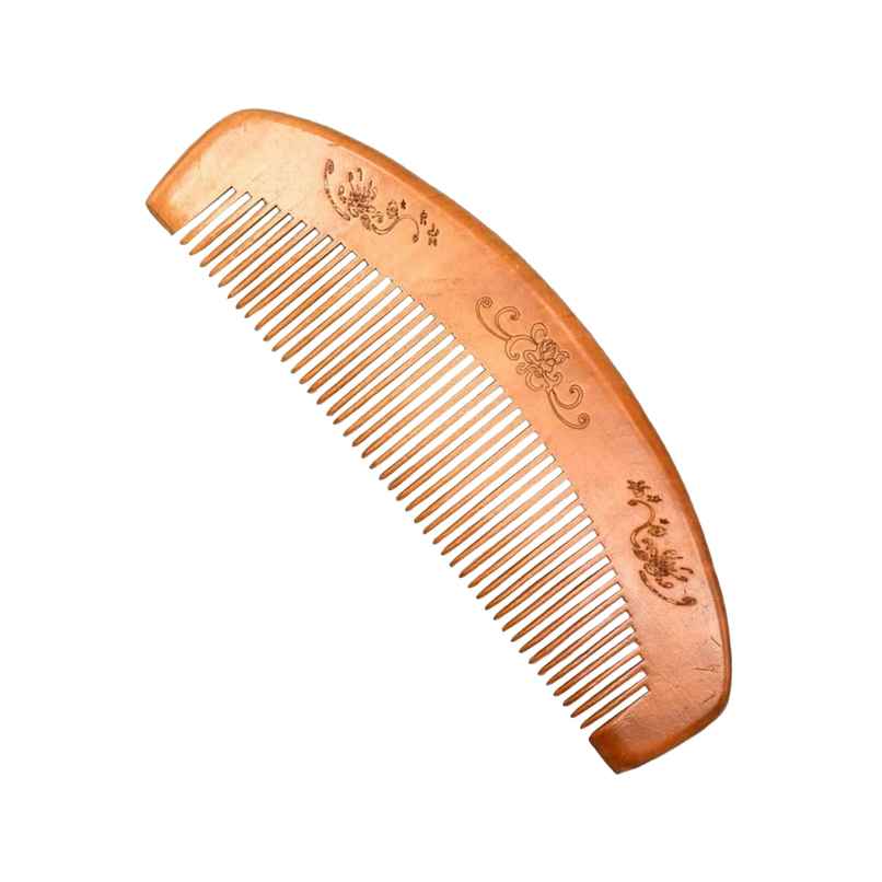 Handcrafted Wooden Hair Comb Round