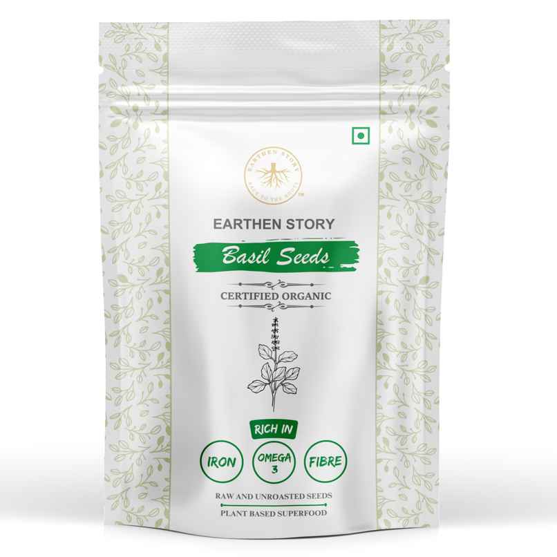 Earthen Story Organic Raw Basil Seeds
