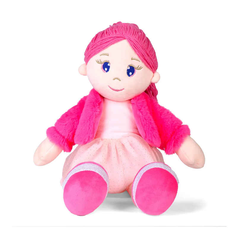 Mirada Pink Jacket Elena Doll Soft Toy - 42Cm