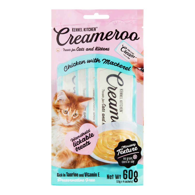 Kennel Kitchen Creameroo Cat Treats | 4 Pcs | Chicken With Mackerel Flavour