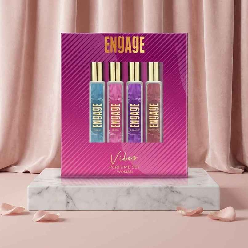 Engage Vibes Perfume Gift Set for Women 100ml (25ml x 4) | Travel Size Perfume Combo Engage Vibes Perfume Gift Set for Women 100ml (25ml x 4) | Travel Size Perfume Combo