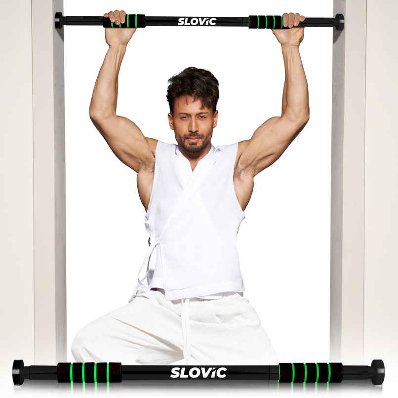 Slovic Pull Up Bar for Door Frame - Home Workout Equipment for Upper Body - Black