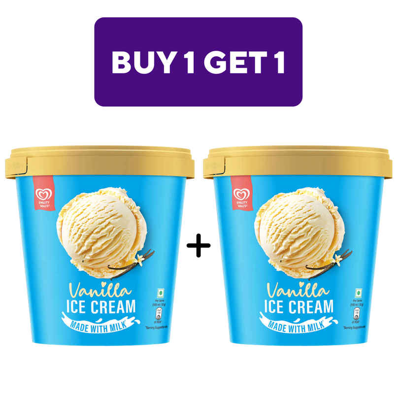 Kwality Wall's The Dairy Factory Vanilla Ice Cream Tub Combo Kwality Wall's The Dairy Factory Vanilla Ice Cream Tub Combo