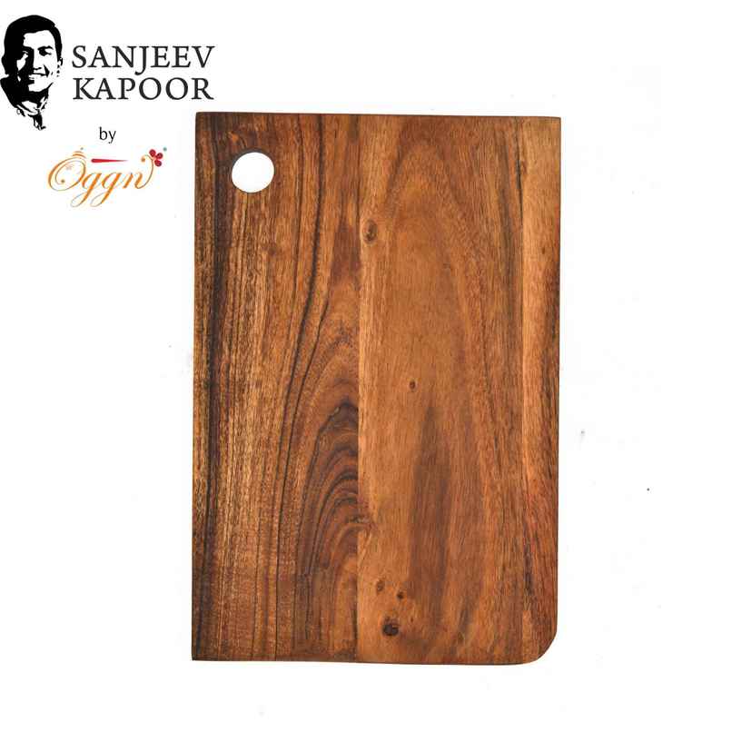 Sanjeev Kapoor by OGGN Wooden Cutting,Serving Board for Vegetables,Fruits & Cheese - 10x7 Inch