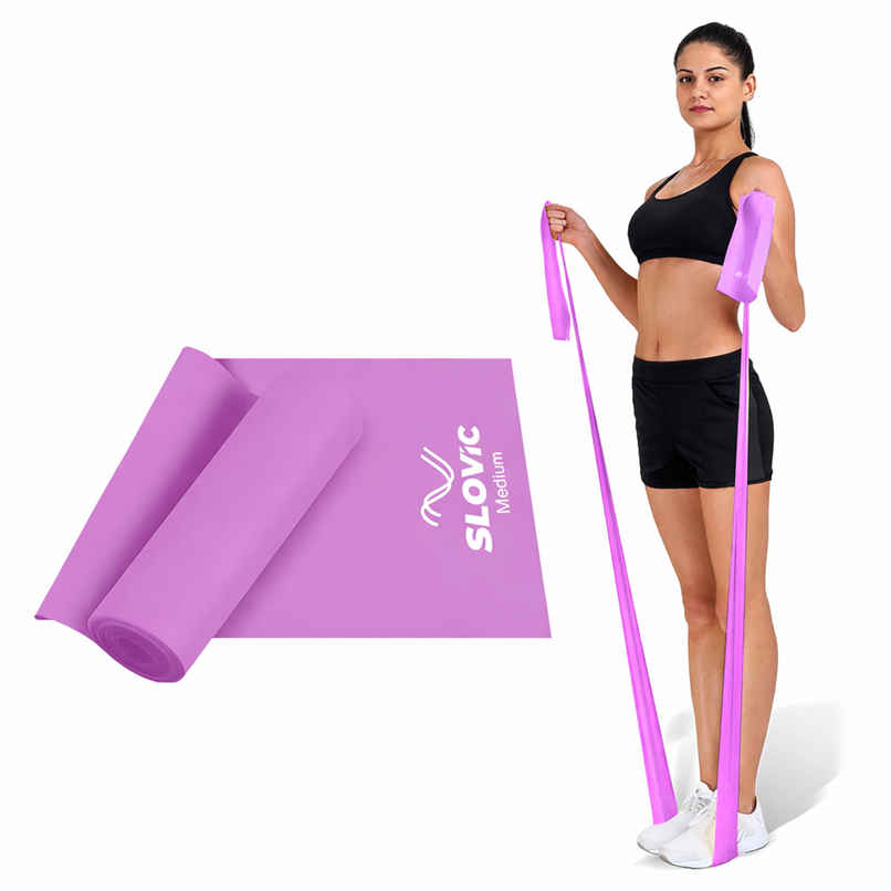 Slovic Thera Band for Physiotherapy, Stretching & Recovery Exercise - Light Purple