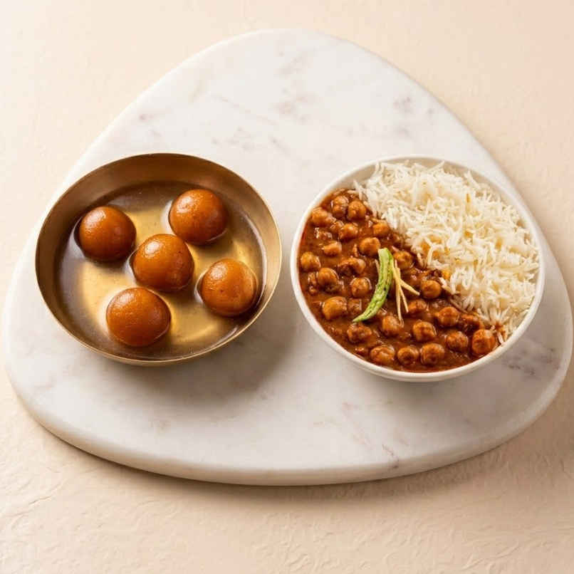 Chole & Rice + Angoori Gulab Jamun