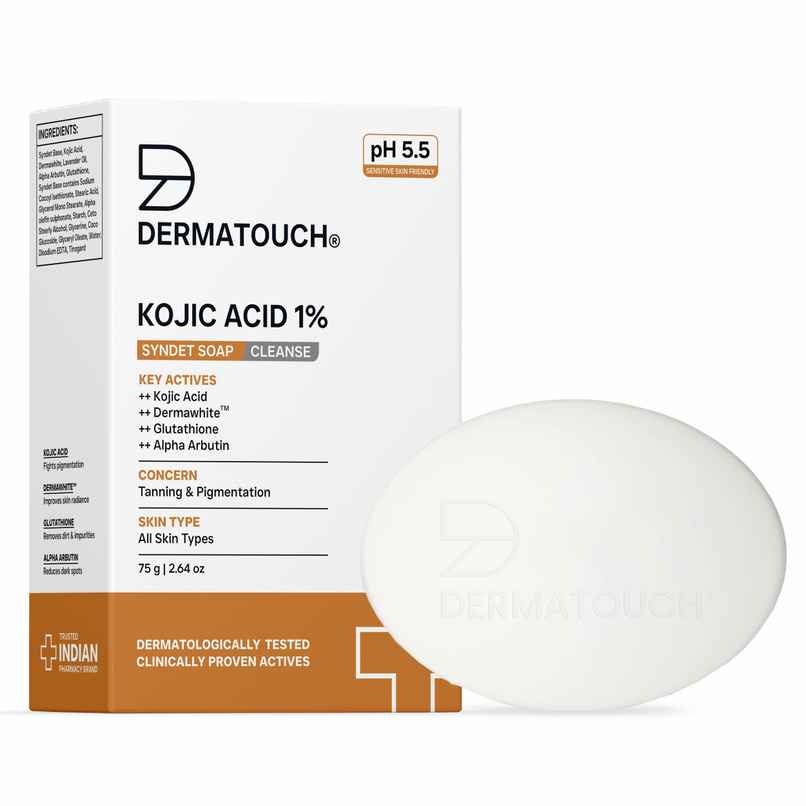 Dermatouch Kojic Acid 1% Soap With Glutathione For Pigmentation & Sun Damage Soap For Men & Women