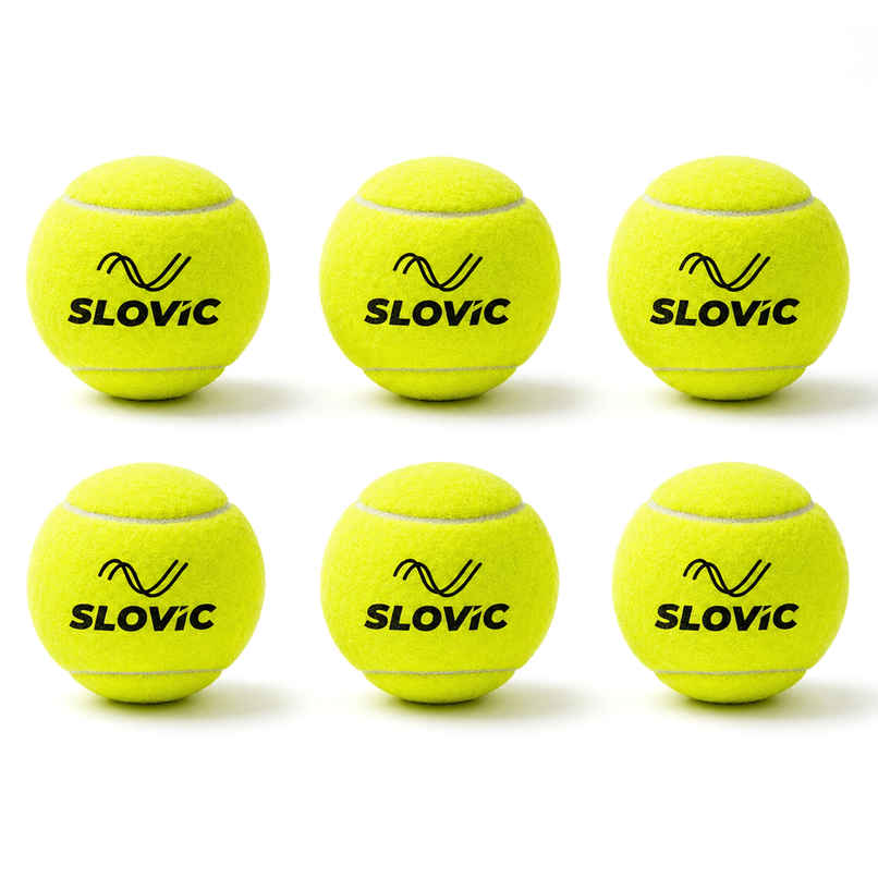 Slovic Rubber Tennis Cricket Ball for Gully Match Practice & Outdoor Games | Set of 6