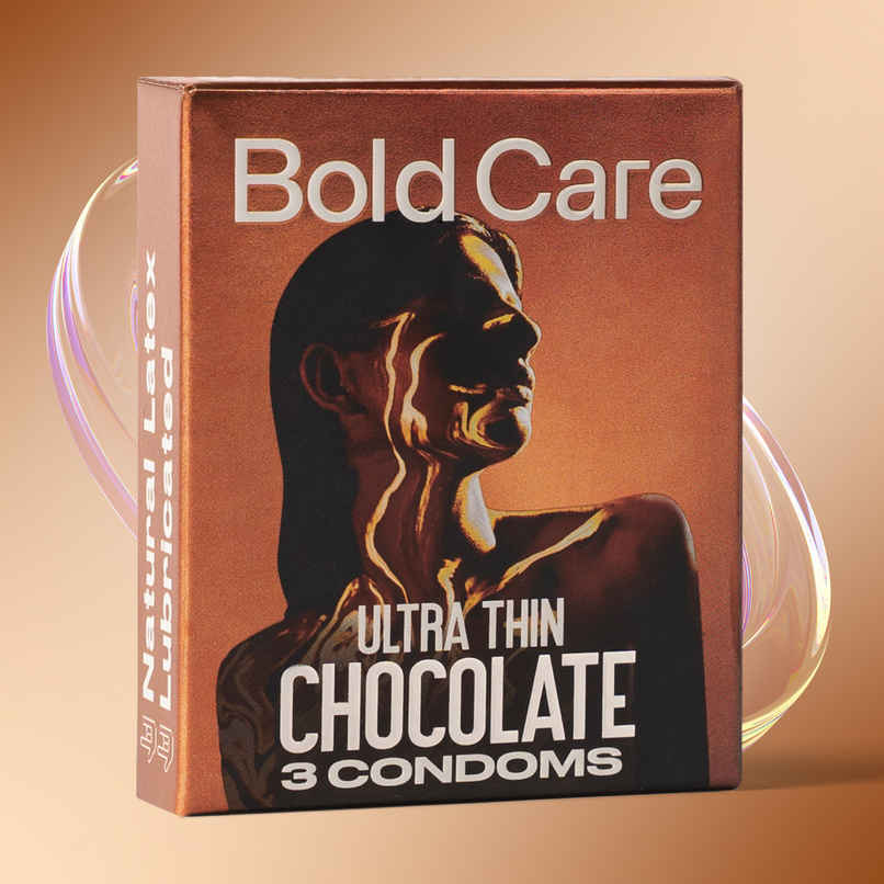 Bold Care Super Ultra Thin Chocolate Flavour Condoms | Only 60 Microns Thin | Electronically Tested