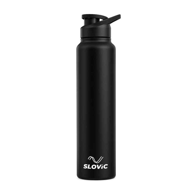 Slovic Steel Water Bottle with Sipper Cap 100% leak | Proof & BPA Free | 1 L