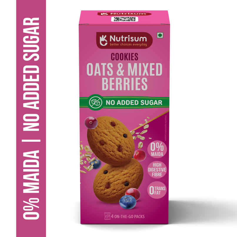 Nutrisum Oats Cookies - No Added Sugar - Mixed Berries Nutrisum Oats Cookies - No Added Sugar - Mixed Berries