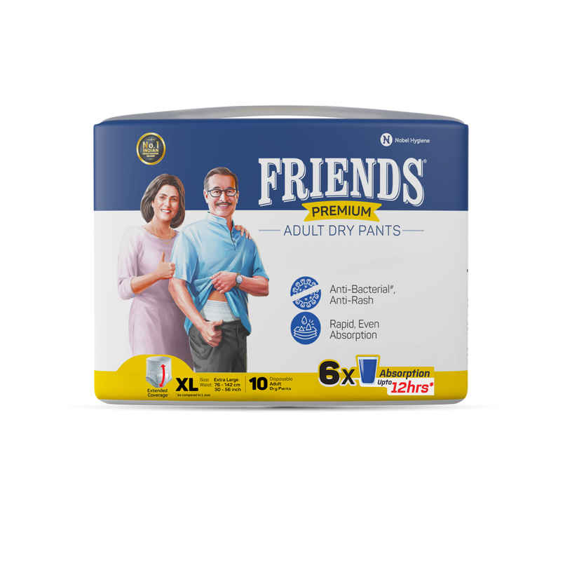 Friends Adult Diaper Pant | XL | 30-56 inch | Premium Type Friends Adult Diaper Pant | XL | 30-56 inch | Premium Type