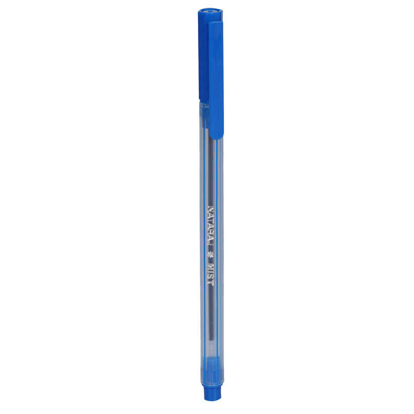 Nataraj 621 Mist Ball Pen | Non-fading Ink | Smooth Writing | Hexagonal Shape for Better Grip | Blue Pen