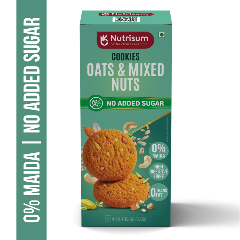Nutrisum Oats Cookies - No Added Sugar - Mixed Nuts Nutrisum Oats Cookies - No Added Sugar - Mixed Nuts
