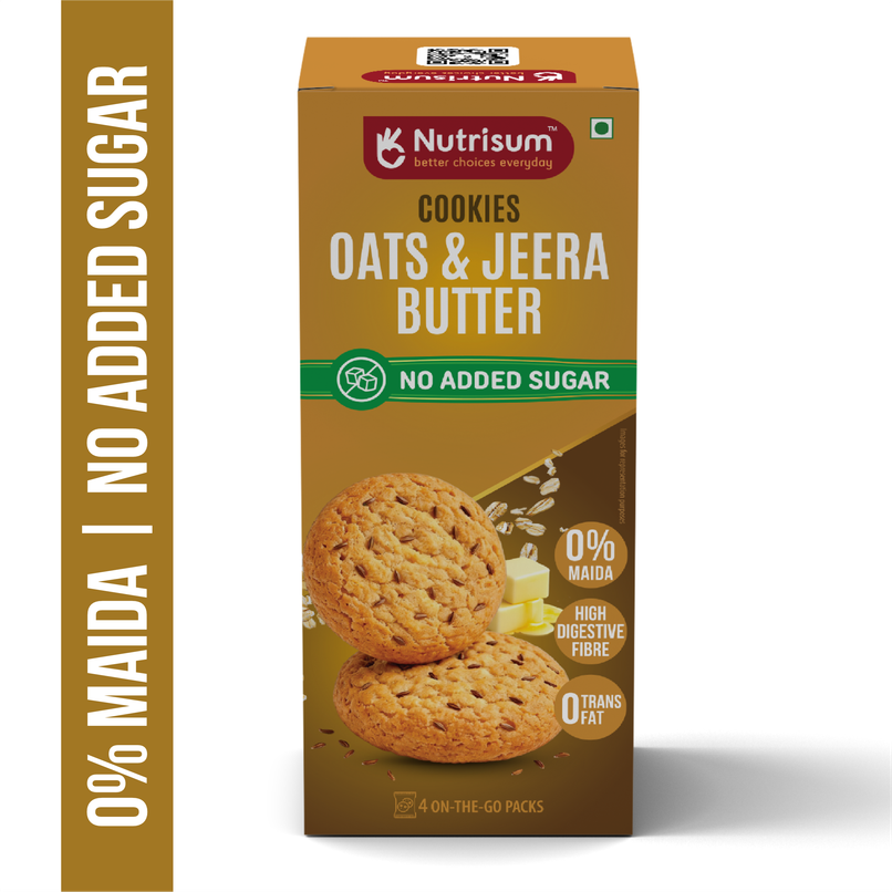 Nutrisum Oats Cookies- No Added Sugar | Jeera Butter