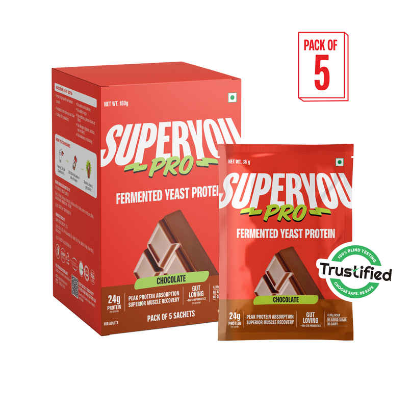 SUPERYOU Pro Chocolate Fermented Yeast Protein Satchets | 24g Protein