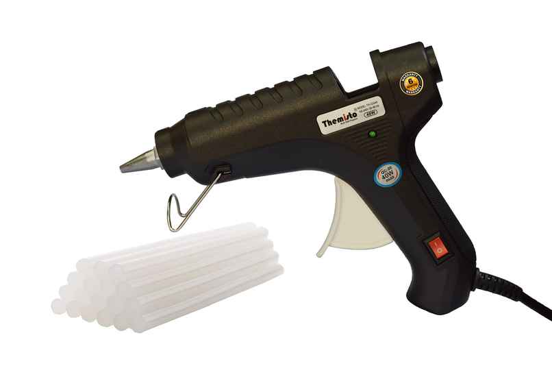 Themisto - Built With Passion Glue Gun With Glue Sticks 40W (10 Pc Glue Sticks,Black)