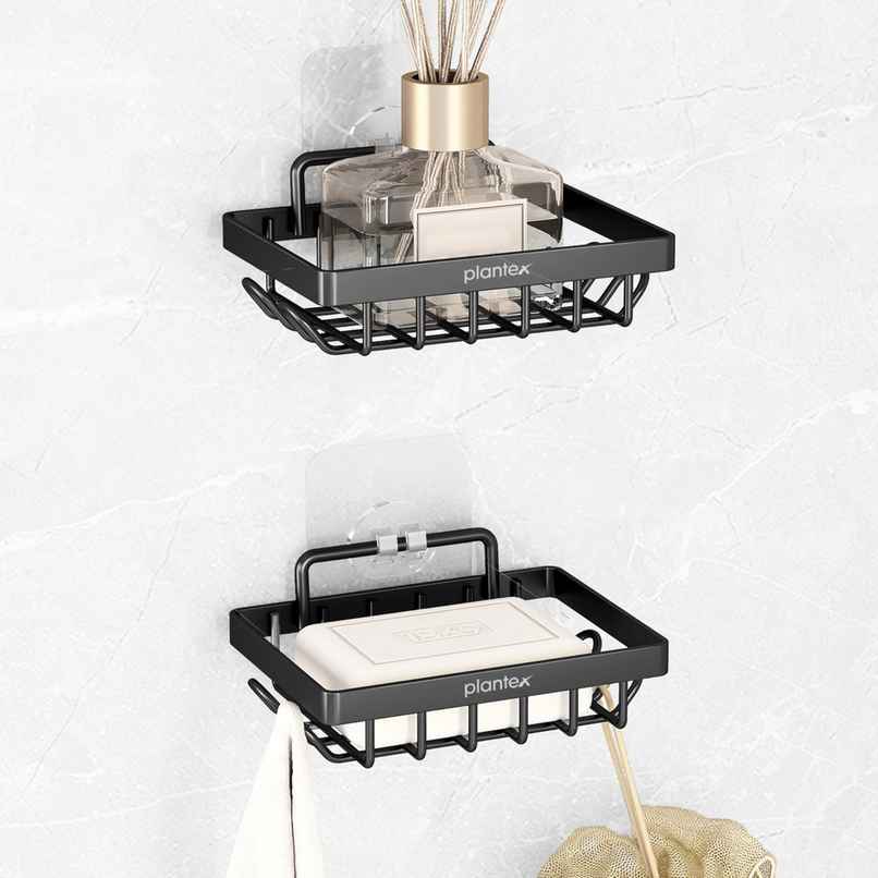 Plantex GI Steel Soap Case | Holder | Black | Single Plantex GI Steel Soap Case | Holder | Black | Single