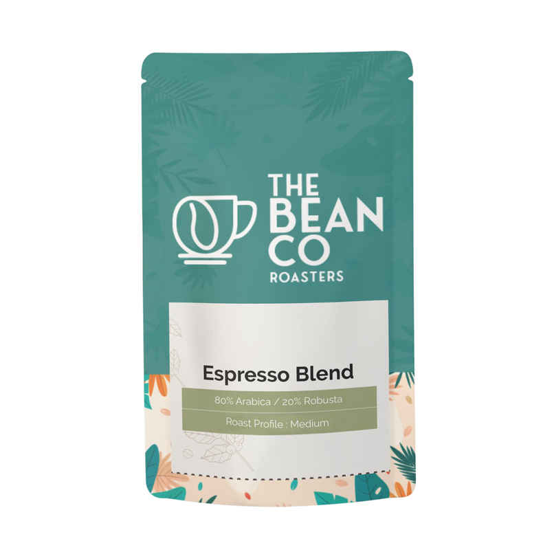 THE BEAN CO ROASTERS Espresso Blend Medium To Dark Roast 80% Arabica & 20% Robusta THE BEAN CO ROASTERS Espresso Blend Medium To Dark Roast 80% Arabica & 20% Robusta